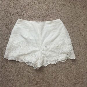 Charlotte Ruse shorts with lace detail. SMALL